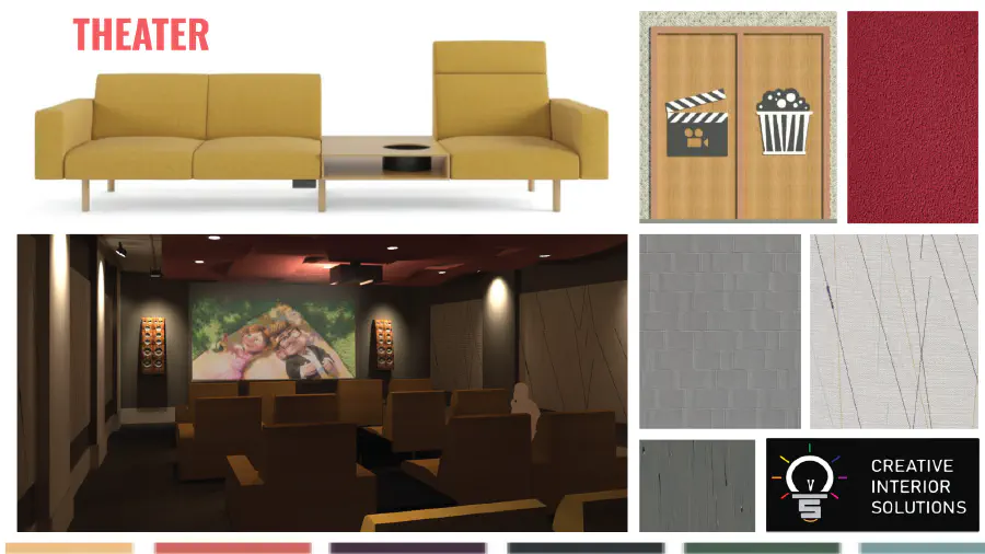 Theater mockups. Features the movie 'Up.'